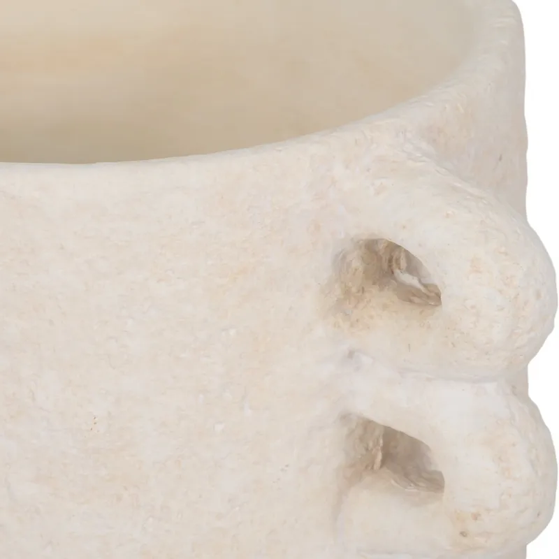 10\" Arch Handle Planter, White