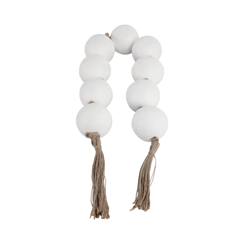 44x3\" Ecomix Bead Garland, White