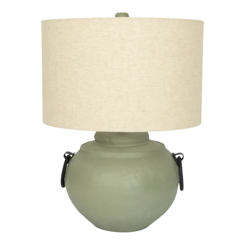 21" Ecomix Lamp With Shade, Green Kd