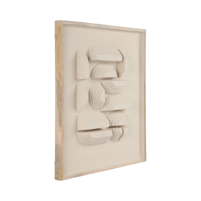 29x25\" Geometric Ecomix Wall Art, Ivory