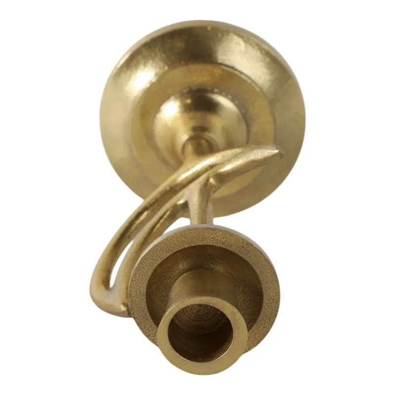 9x5\" Crescent Moon Taper Holder, Gold