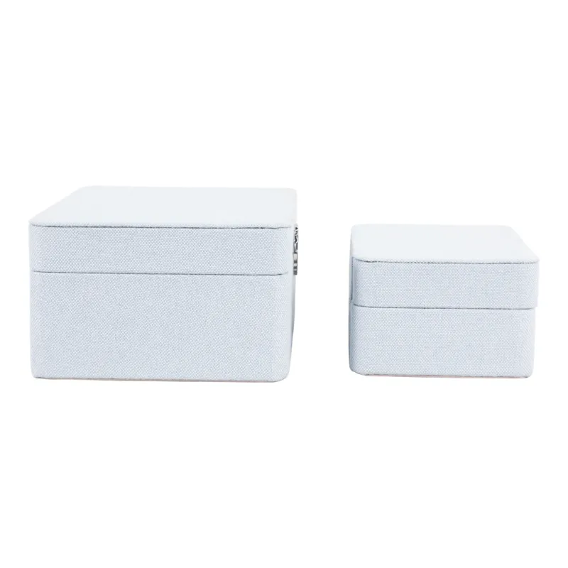 S/2 7/9" Rounded Corner Boxes, Light Blue