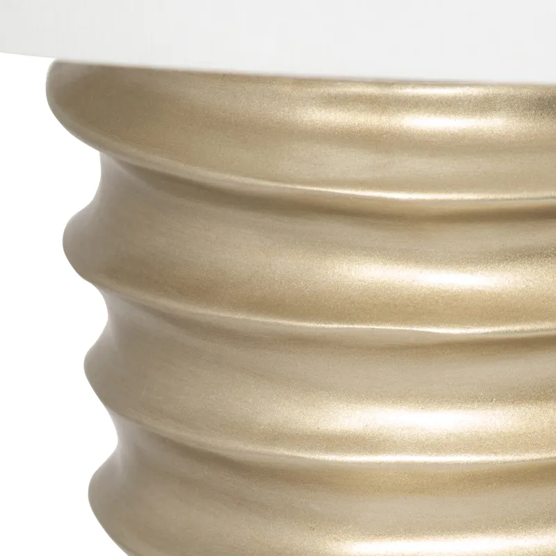 Resin 29\" Stacking Rings Table Lamp, Champagne