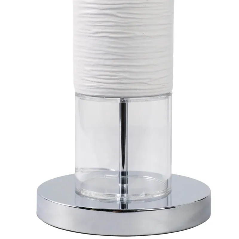 27\" Ceramic Table Lamp, White