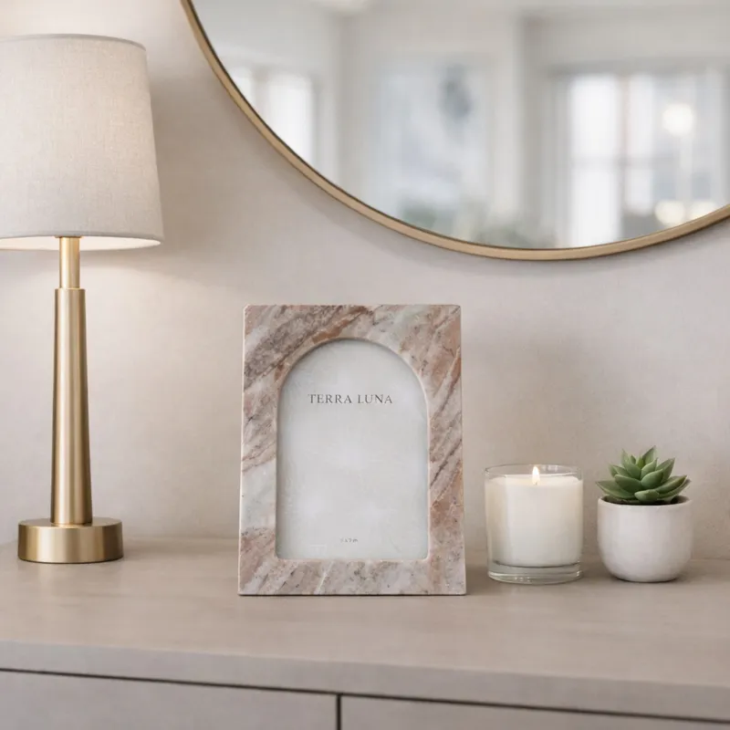 5x7" Arch Opening Marble Photo Frame, Multi