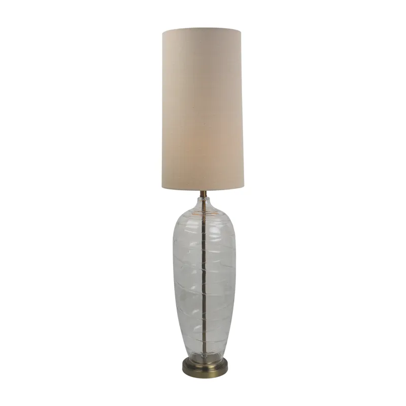 Glass 50" Bottle Table Lamp, Clear