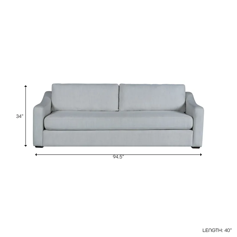 95x40" Cary Modern Sofa, Light Grey