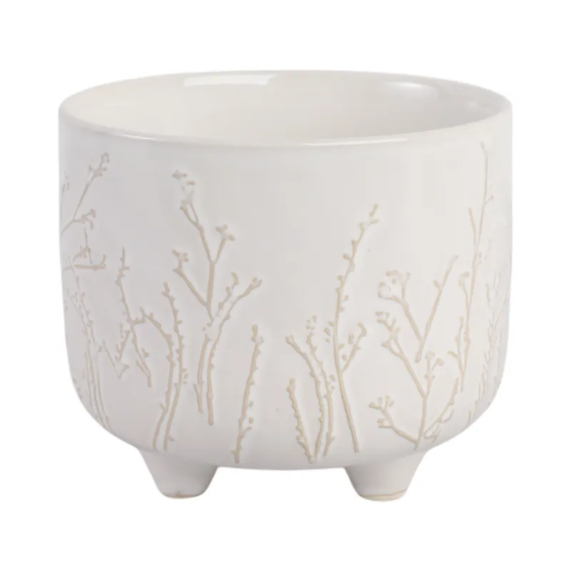 6\" Blooming Branches Planter, Ivory
