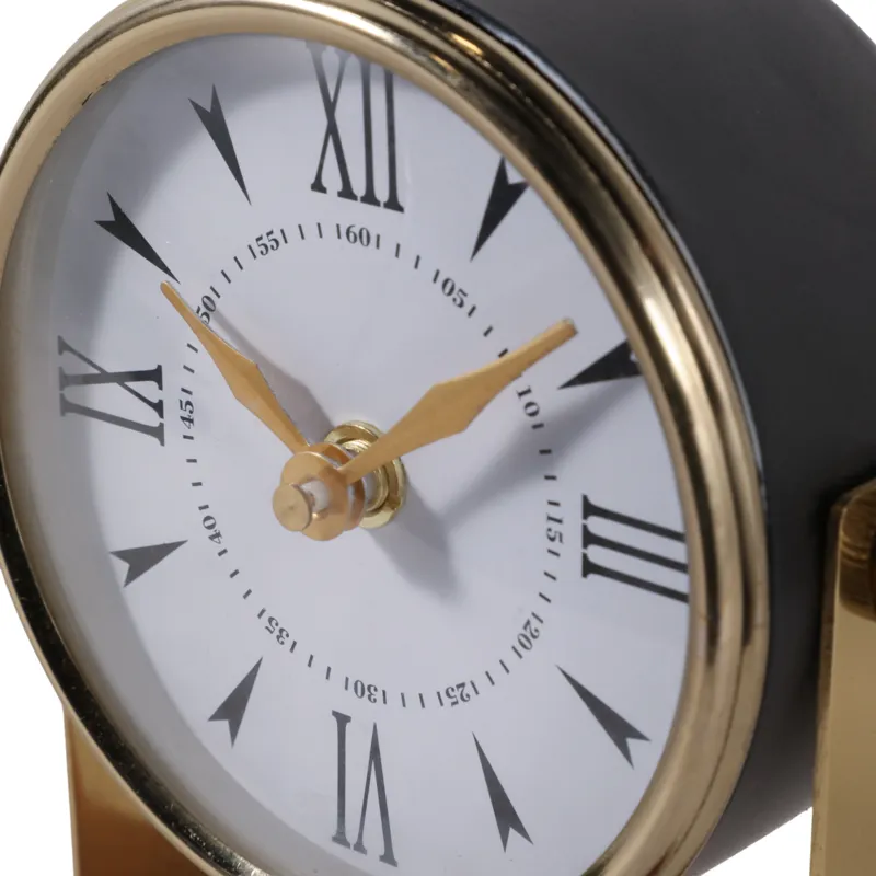 7x5\" Round Clock On Wood Base, Multi