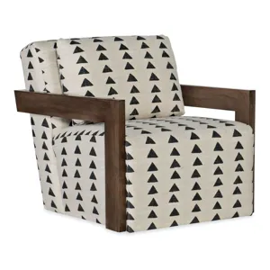 Cabell Exposed Wood Swivel Chair