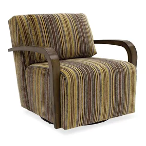 Corley Exposed Wood Swivel Chair Silo