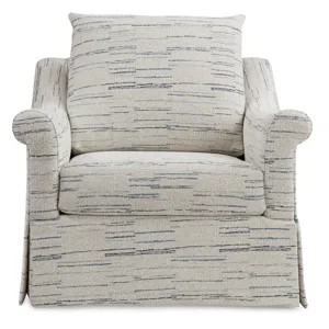 Emme Skirted Swivel Chair (Topstitch)