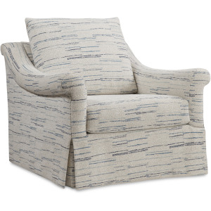 Emme Skirted Swivel Chair (Topstitch)