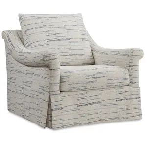 Emme Skirted Swivel Chair (Topstitch)