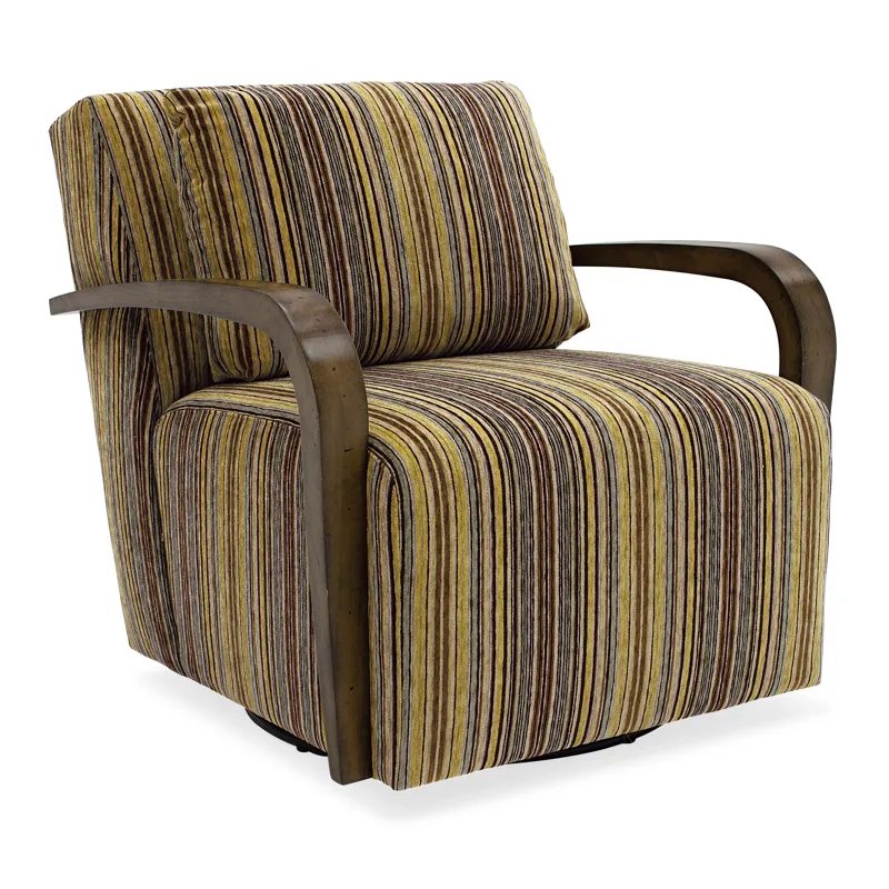 Corley Exposed Wood Swivel Chair Silo