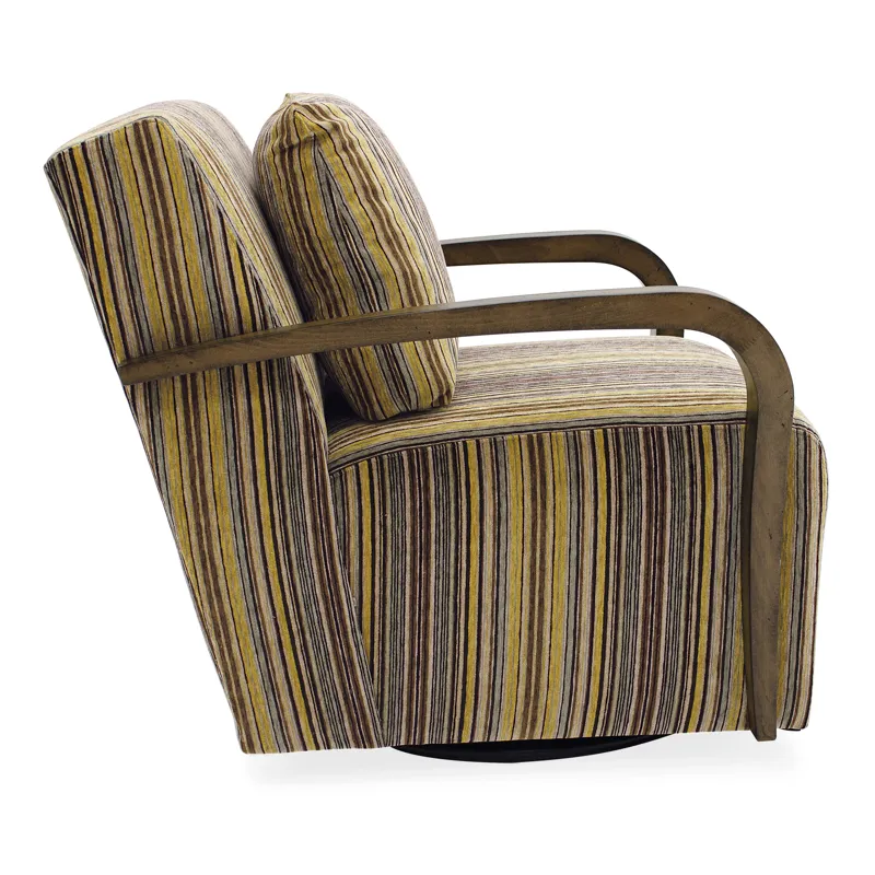Corley Exposed Wood Swivel Chair Silo