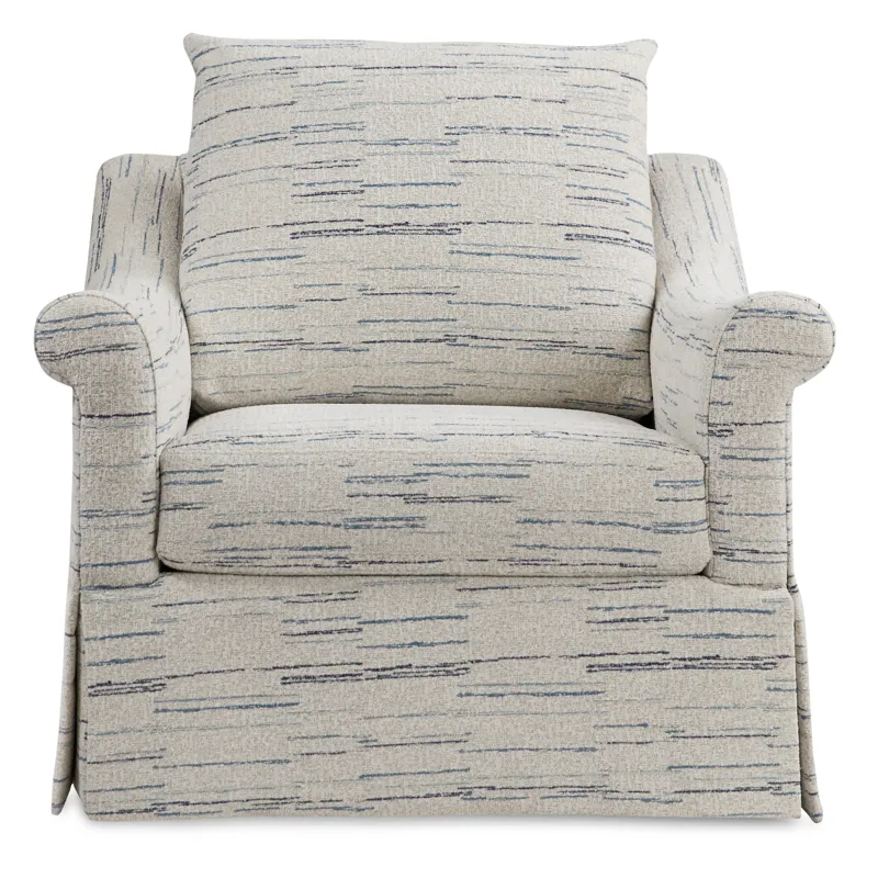 Emme Skirted Swivel Chair (Topstitch)