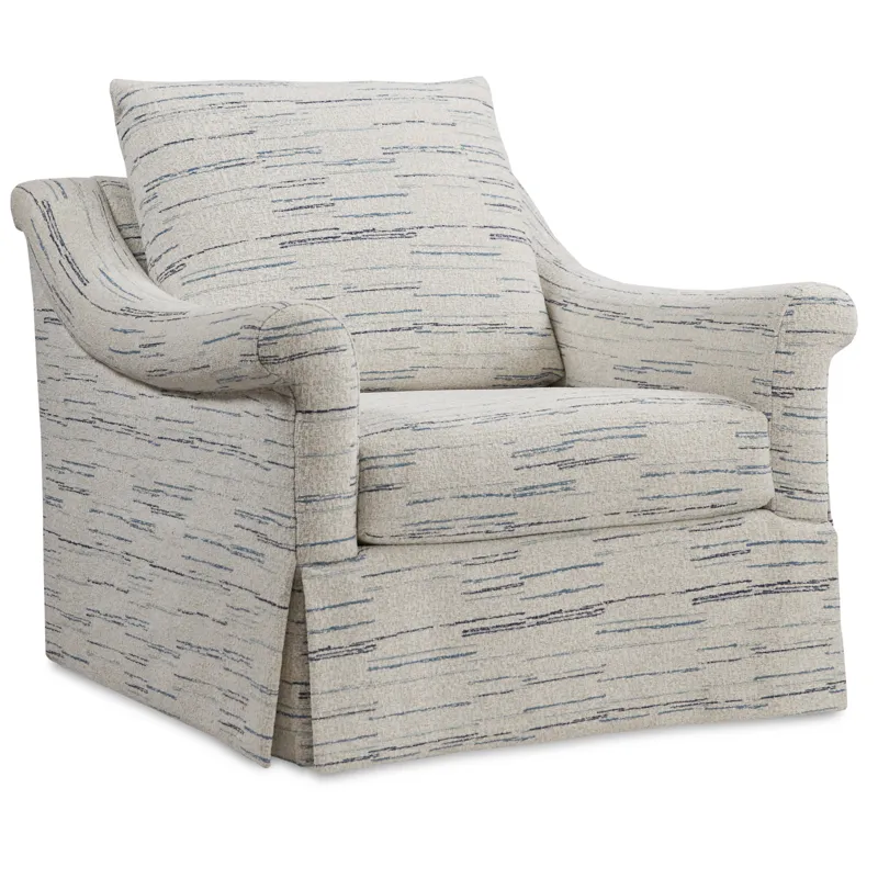 Emme Skirted Swivel Chair (Topstitch)