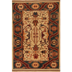 Discovery Flatweaves, 098902 Ad-003, Ivory/Medium Blue