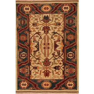 Discovery Flatweaves, 098902 Ad-003, Ivory/Medium Blue