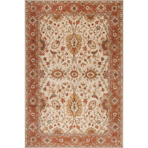 107614 Mahal , M-228, Cream/Terracotta