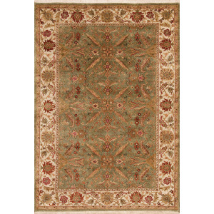 Assorted Traditional 108838 Hendon Collection Allington, Green/Ivory