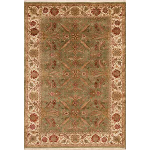 Assorted Traditional 108838 Hendon Collection Allington, Green/Ivory