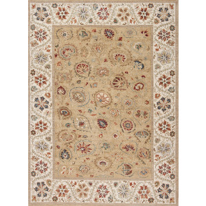 Suzani, Tambour, Wheat/Ivory