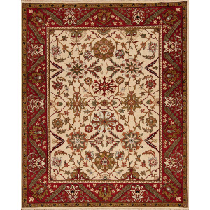 Mahal, M-205, Ivory/Red