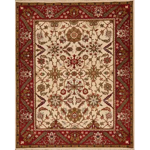 Mahal, M-205, Ivory/Red