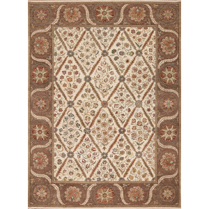Suzani, Timur, Ivory/Mushroom