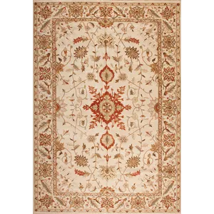 One of a Kind 116671 Oushak Collection , Oushak-3, Ivory/Ivory