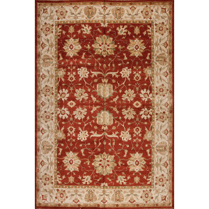 One of a Kind 121266 Oushak Collection , Oushak 2, Brick/Ivory