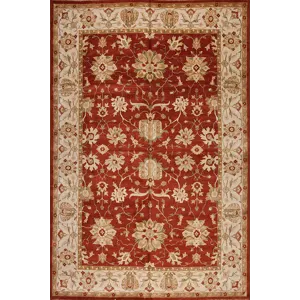 One of a Kind 121266 Oushak Collection , Oushak 2, Brick/Ivory