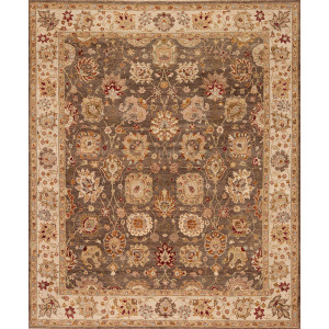 Traditional One Of A Kind, 122443 Ghazni Collection Snk-501, Chocolate/Cream