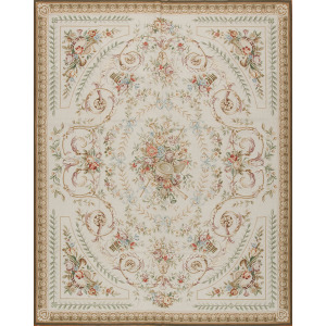 Needlepoints Rugs 122958 Gros Point Needlepoint Hm-11