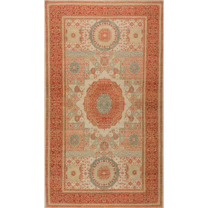 Odd Sizes 124049 Manhattan Collection Ot-6 Ivory/Red