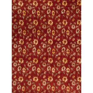 Modern Tibet Series 125091 Modern Tibet 3 , Floral Garden, Sienna