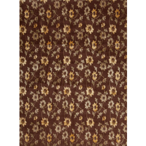 Modern Tibet Series 126570 Modern Tibet 3 , Floral Garden, Chocolate