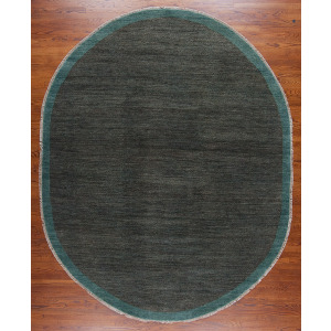 Ovals 128340 Textures Collection Herringbone Chocolate/Wedgwood