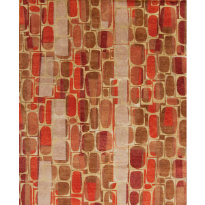 Modern One Of A Kind, 129929 Rex Ray Tibetan Wool And Silk Bernal, Multi