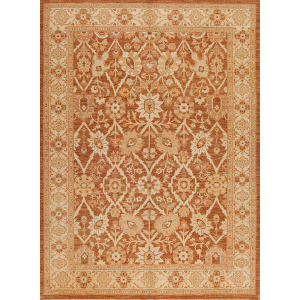 Traditional One Of A Kind, 142832 Peshawar M-9720, Brown/Ivory