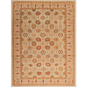Assorted Traditional 142834 Peshawar Collection , M-9292 , Ivory/Ivory