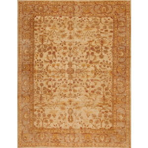 Traditional One Of A Kind, 142838 Peshawar M-12876, Ivory/Spruce