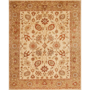 Traditional One Of A Kind, 142845 Peshawar Mrg-371, Cream/Sand