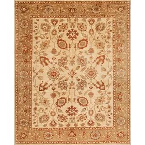 Traditional One Of A Kind, 142845 Peshawar Mrg-371, Cream/Sand