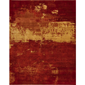 Modern One Of A Kind, 143131 Whimsical Reserve A-106a, Red/Gold
