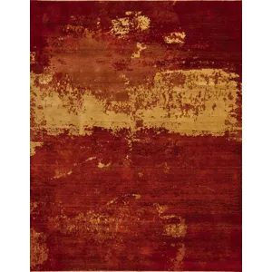 Modern One Of A Kind, 143131 Whimsical Reserve A-106a, Red/Gold