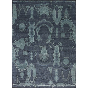 Manhattan Series 147312 Manhattan Reserve Wool & Silk , Hanover Square, Steel Blue