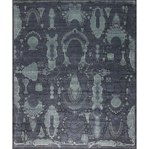 Manhattan Series 147537 Manhattan Reserve Wool & Silk , Hanover Square, Steel Blue